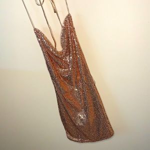 A’gaci Rose Gold Sequence Dress